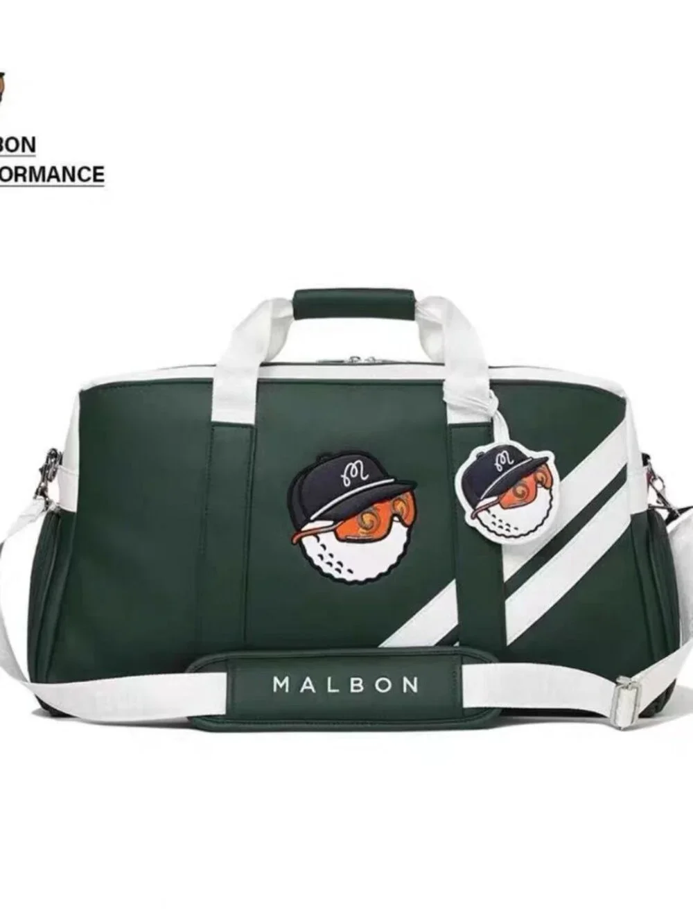 Malbon Golf Boston Bag With Shoulder Strap Sports Travel